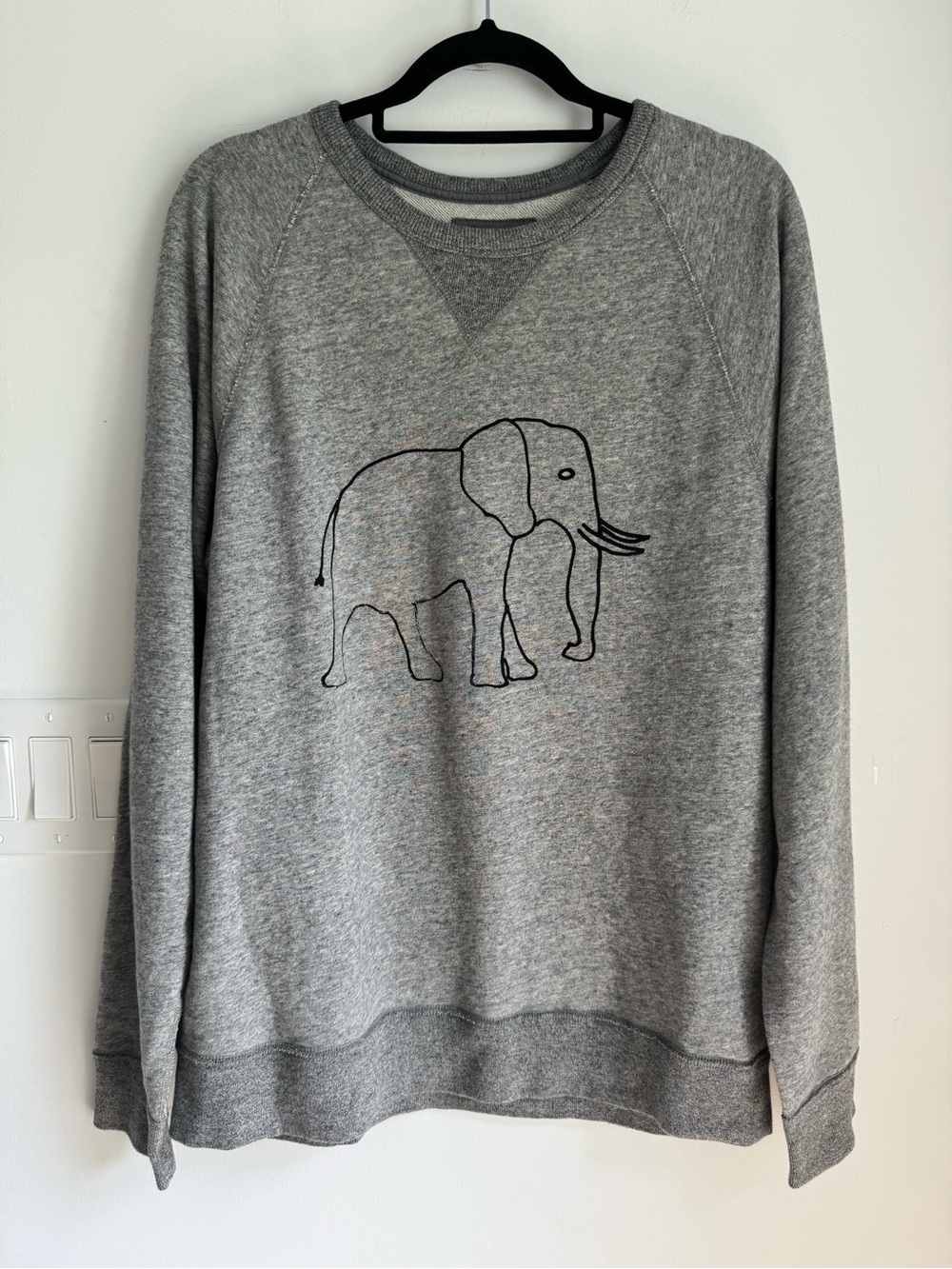 J Crew Garments for Good David Sheldrick Wildlife Trust Elephant Sweatshirt L